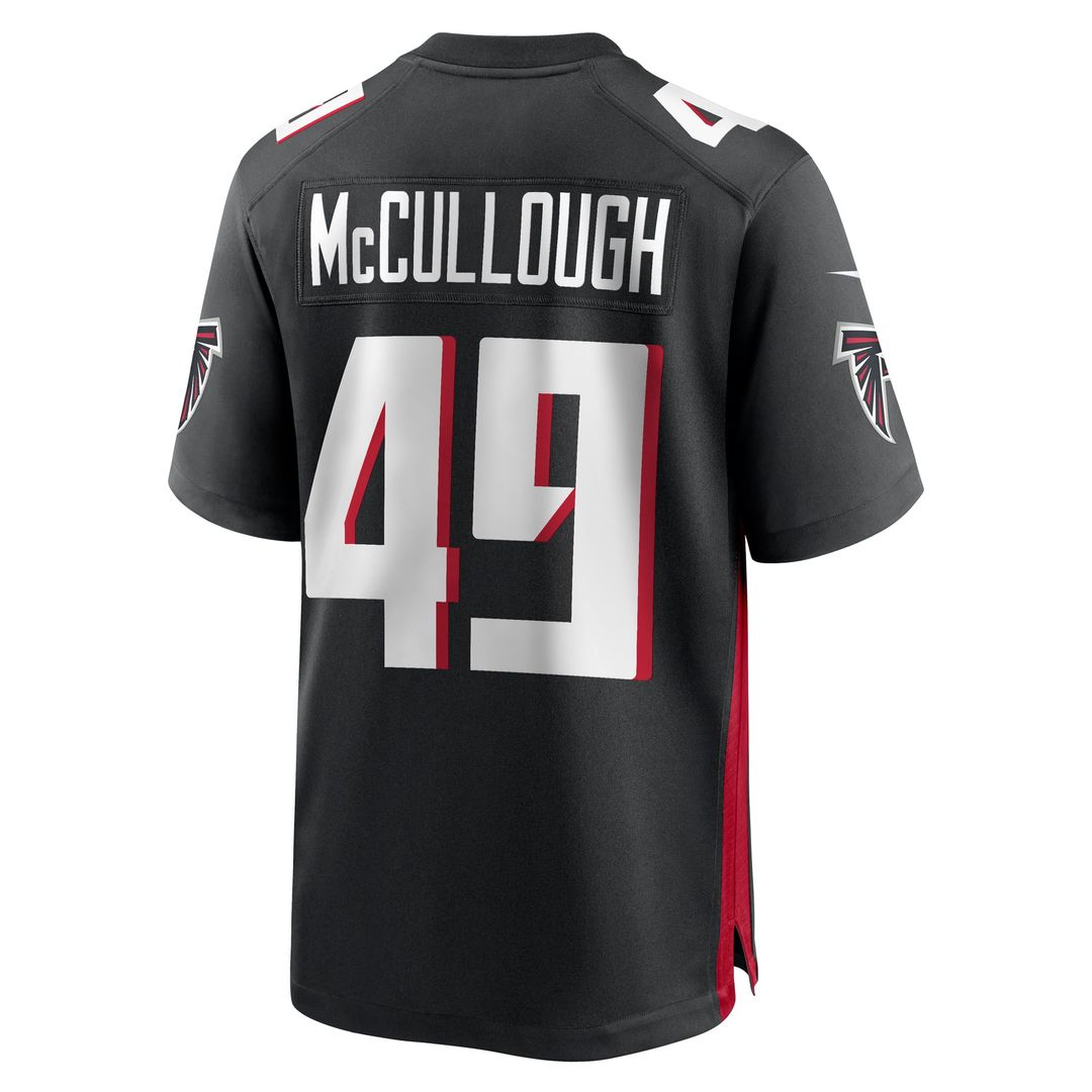 Liam McCullough Atlanta Falcons Nike Black Team Game Jersey