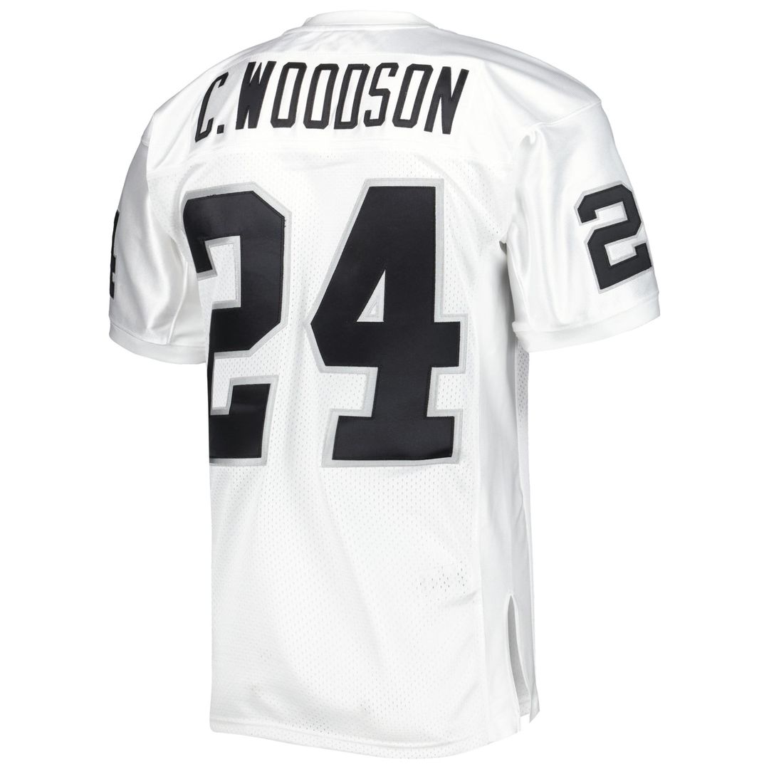 Charles Woodson Las Vegas Raiders 2002 Mitchell & Ness White Authentic Throwback Retired Player Jersey