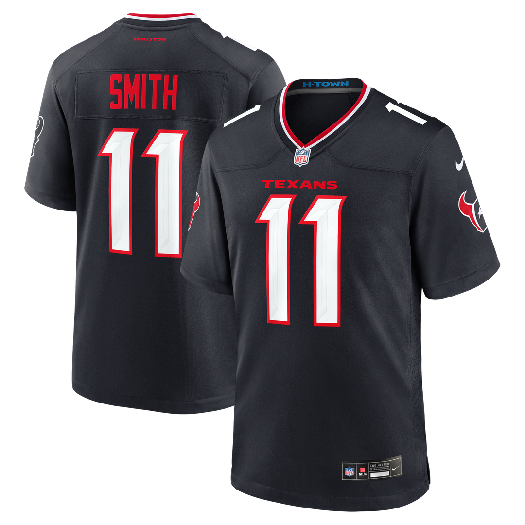 Tremon Smith Houston Texans Nike Navy Team Game Jersey