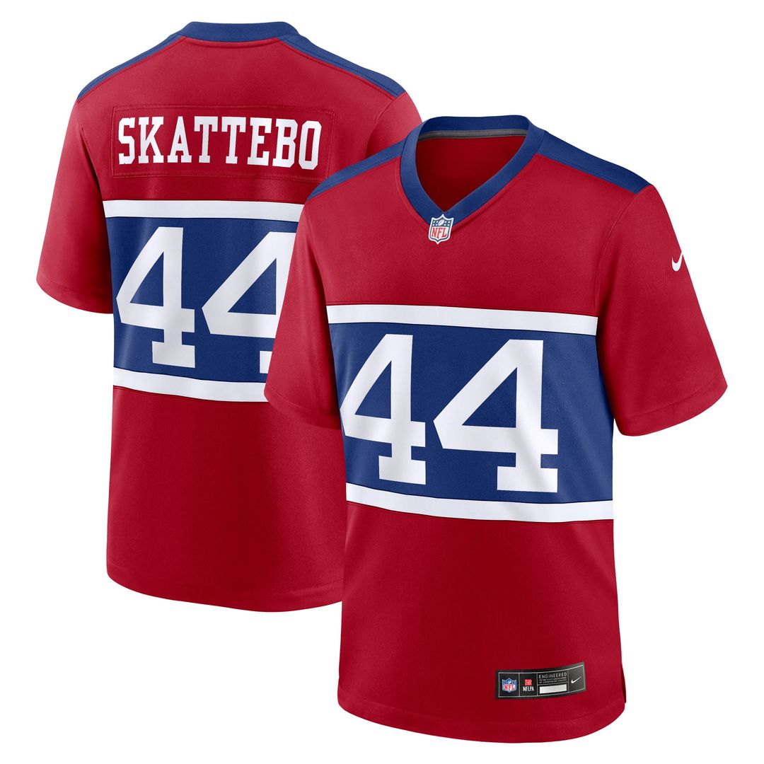 Cam Skattebo New York Giants Nike Red Alternate Century Red Game Jersey