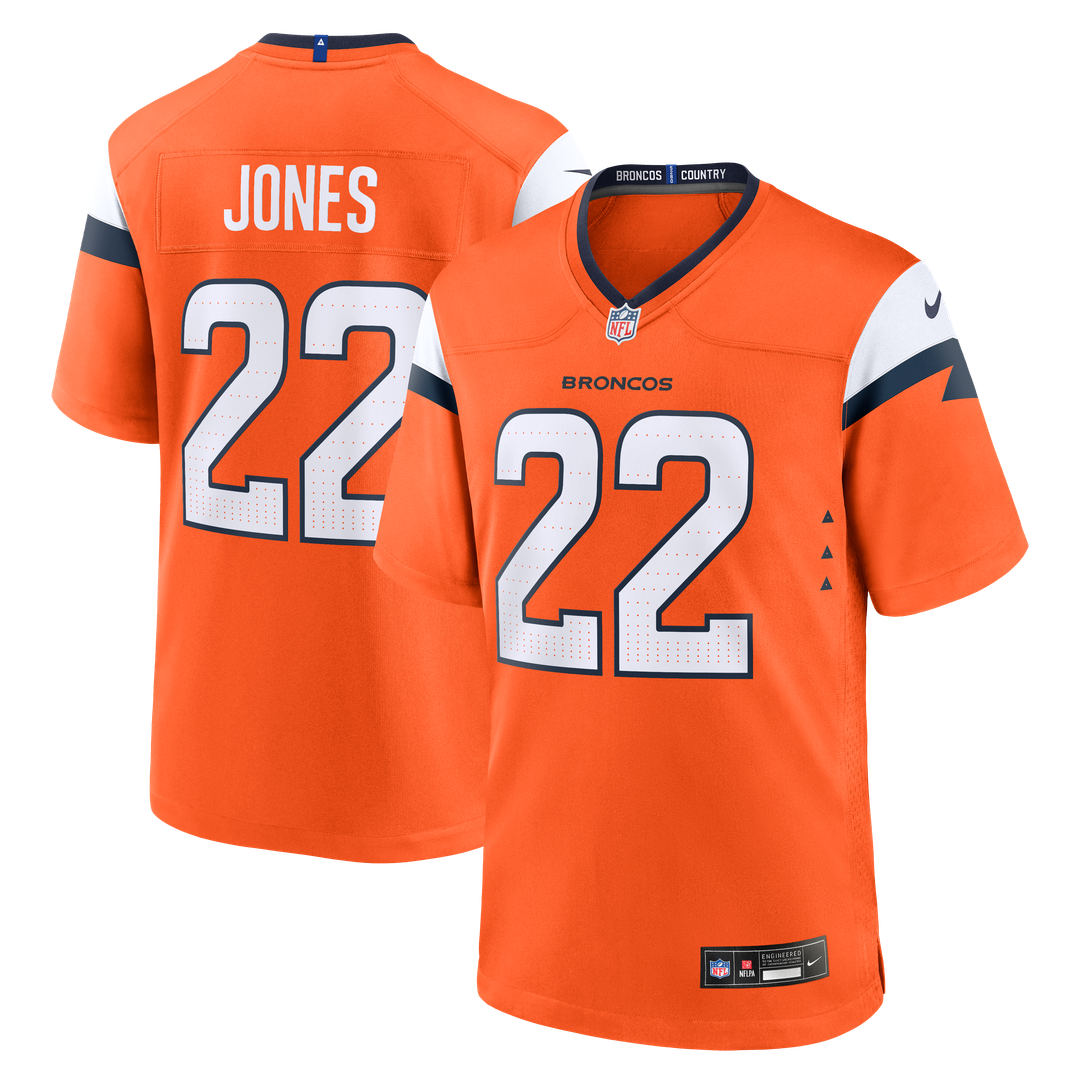 Brandon Jones Denver Broncos Nike Orange Team Game Jersey