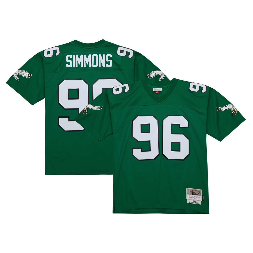 Clyde Simmons Philadelphia Eagles Mitchell & Ness Kelly Green Legacy Replica Jersey