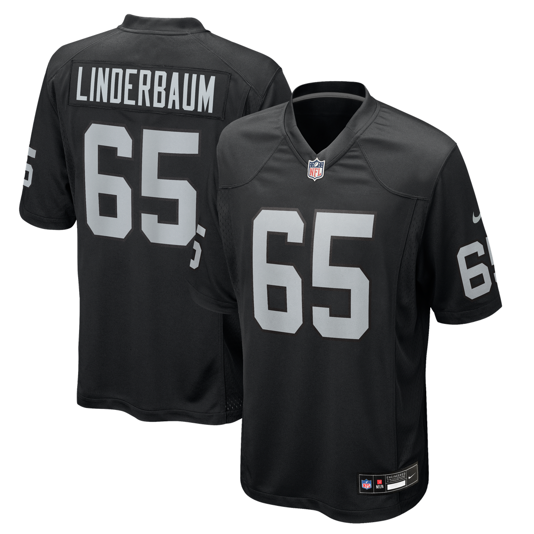 Tyler Linderbaum Las Vegas Raiders Nike Black Team Game Jersey