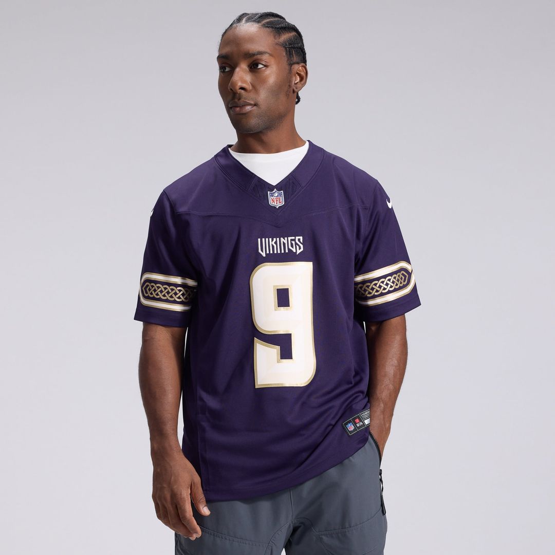 J.J. McCarthy Minnesota Vikings Nike Purple 2026 Rivalries Collection Stitched Limited Jersey
