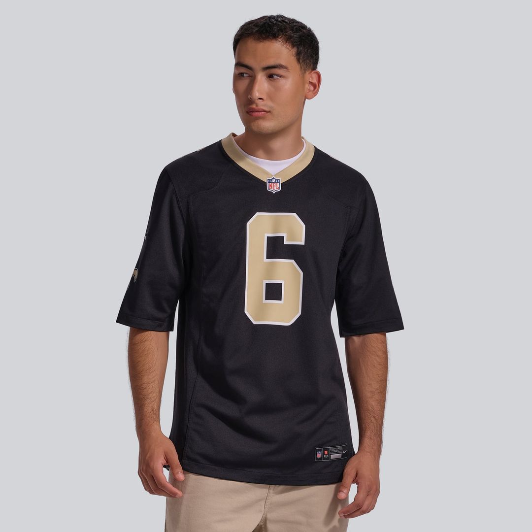 Tyler Shough New Orleans Saints Nike Black Game Jersey