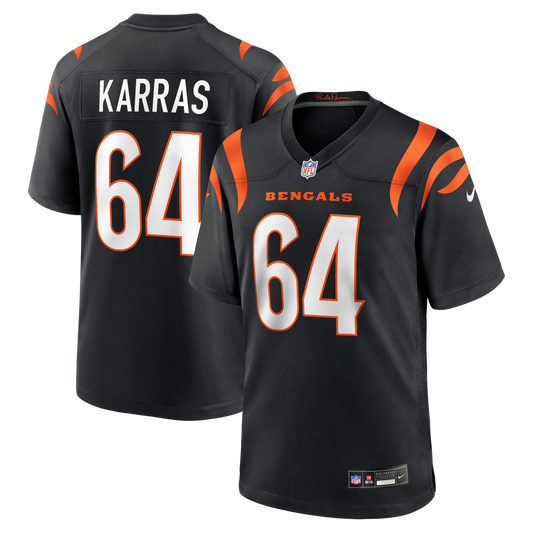 Ted Karras Cincinnati Bengals Nike Black Game Player Jersey