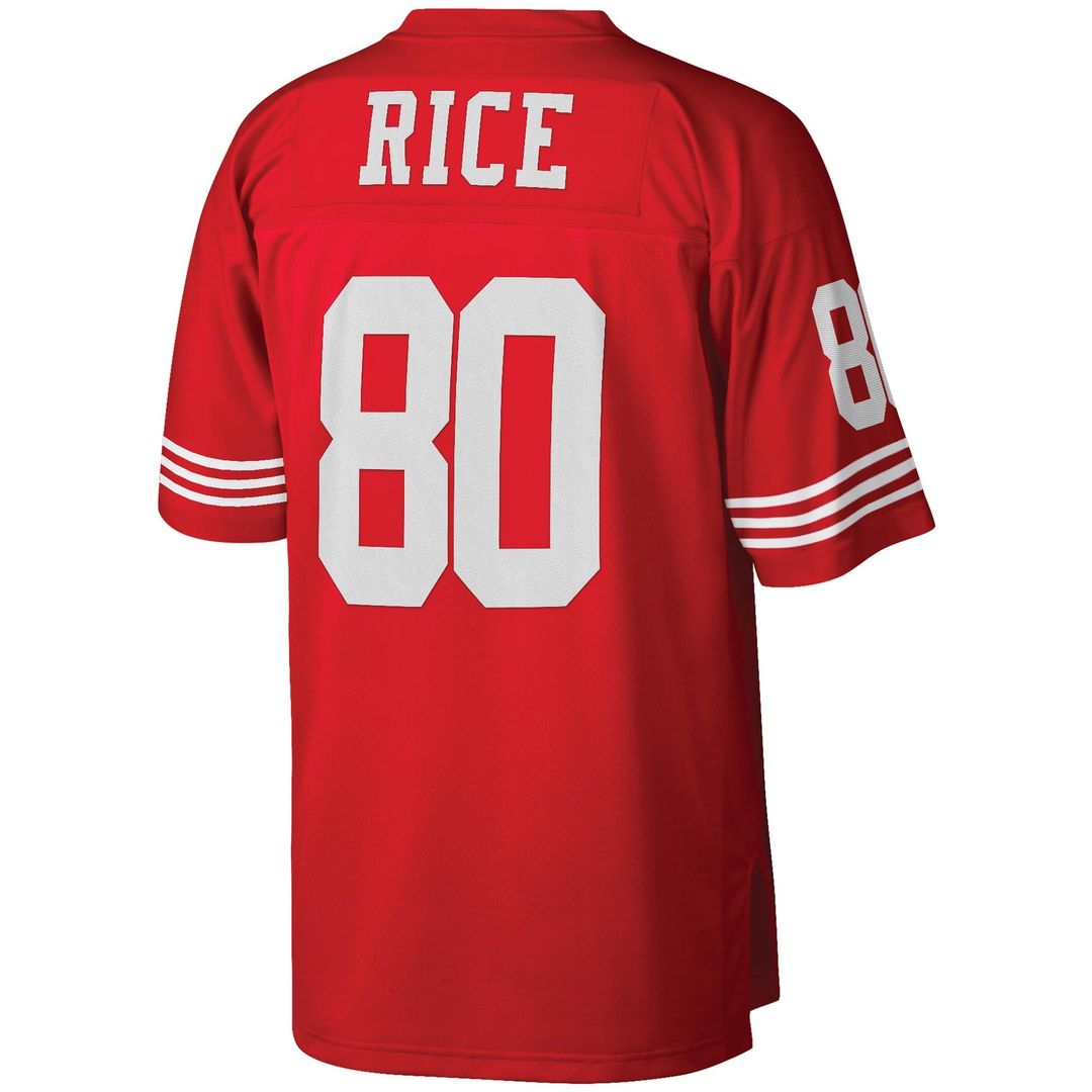 Jerry Rice San Francisco 49ers Mitchell & Ness Scarlet Big & Tall 1990 Retired Player Replica Jersey