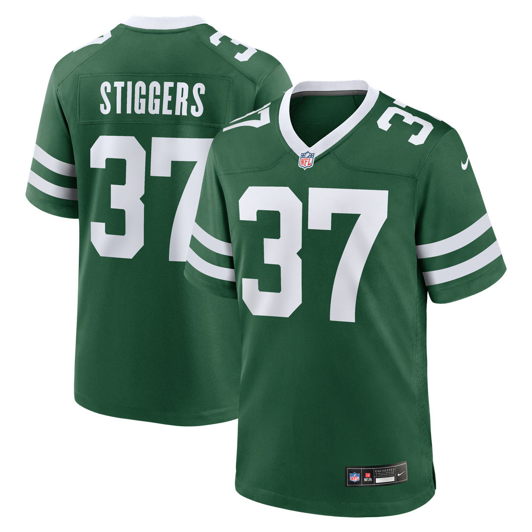 Qwan'tez Stiggers New York Jets Nike Legacy Green Team Game Jersey