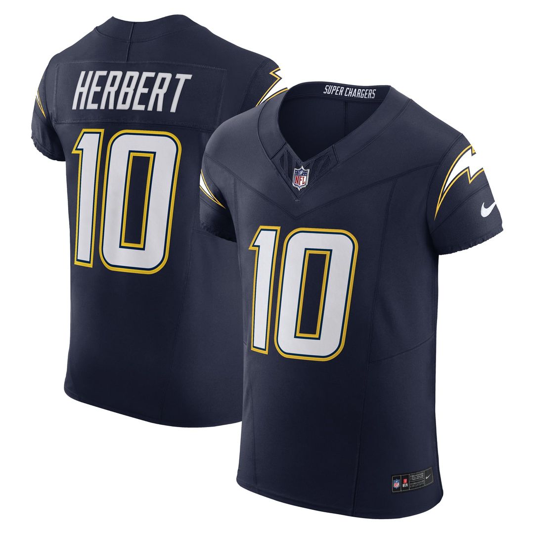 Justin Herbert Los Angeles Chargers Nike Navy Alternate Vapor F.U.S.E. Elite Jersey