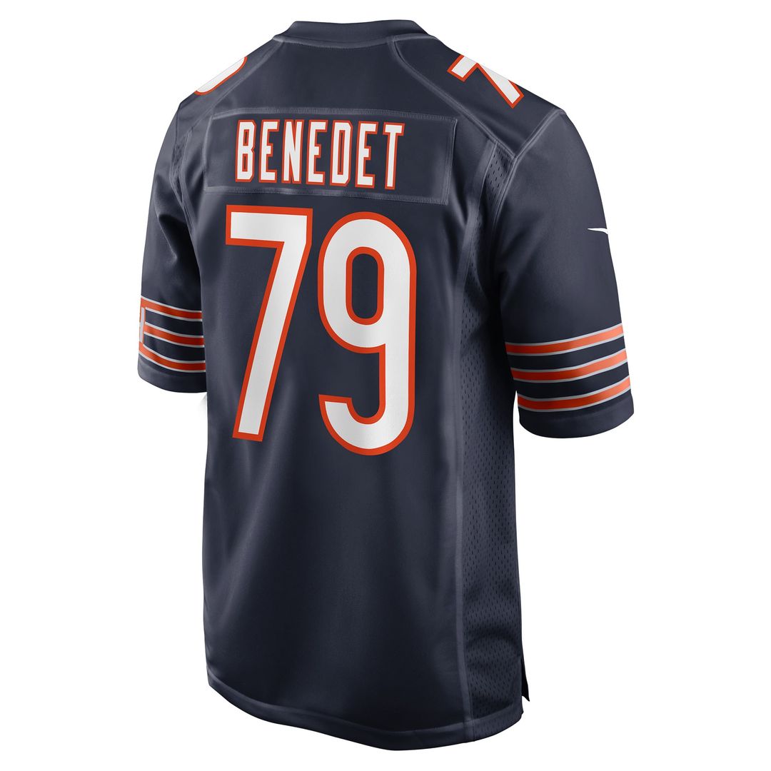 Theo Benedet Chicago Bears Nike Navy Team Game Jersey