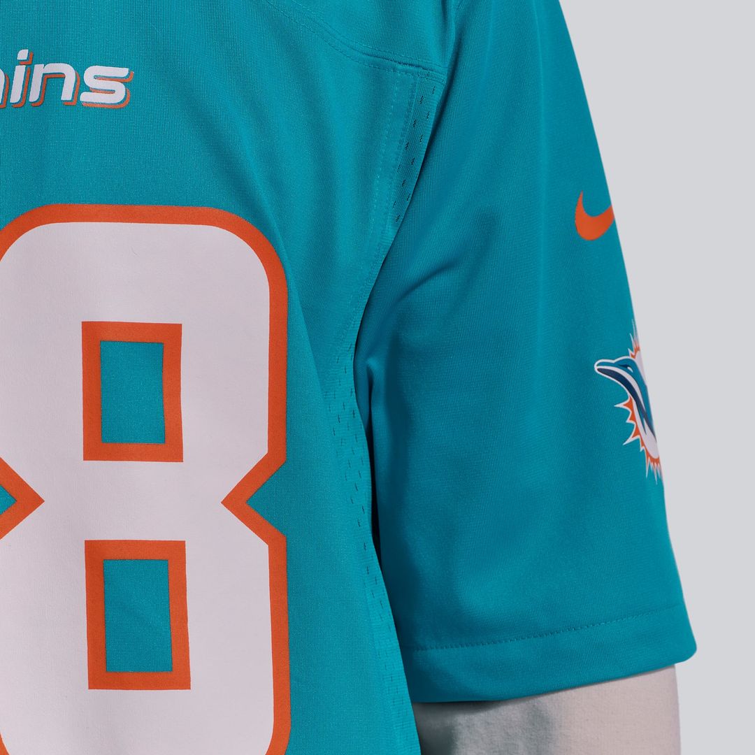 De’Von Achane Miami Dolphins Nike Aqua Player Game Jersey