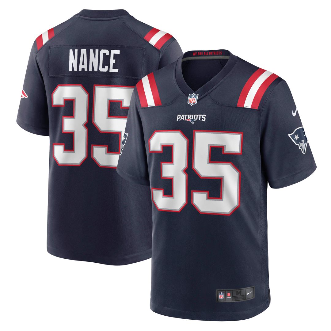 Jim Nance New England Patriots Nike Navy Retired Player Jersey