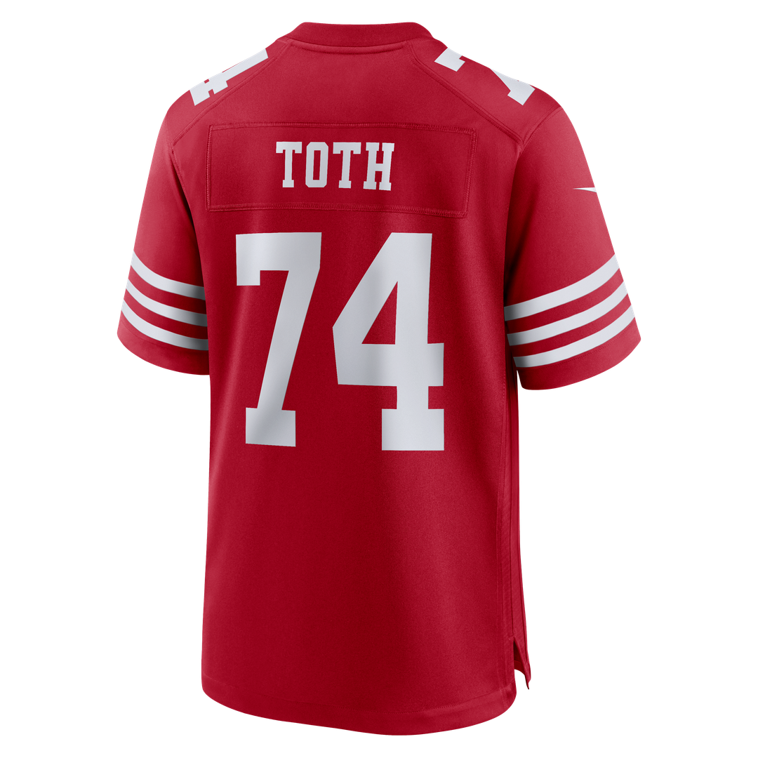 Brett Toth San Francisco 49ers Nike Scarlet Team Game Jersey
