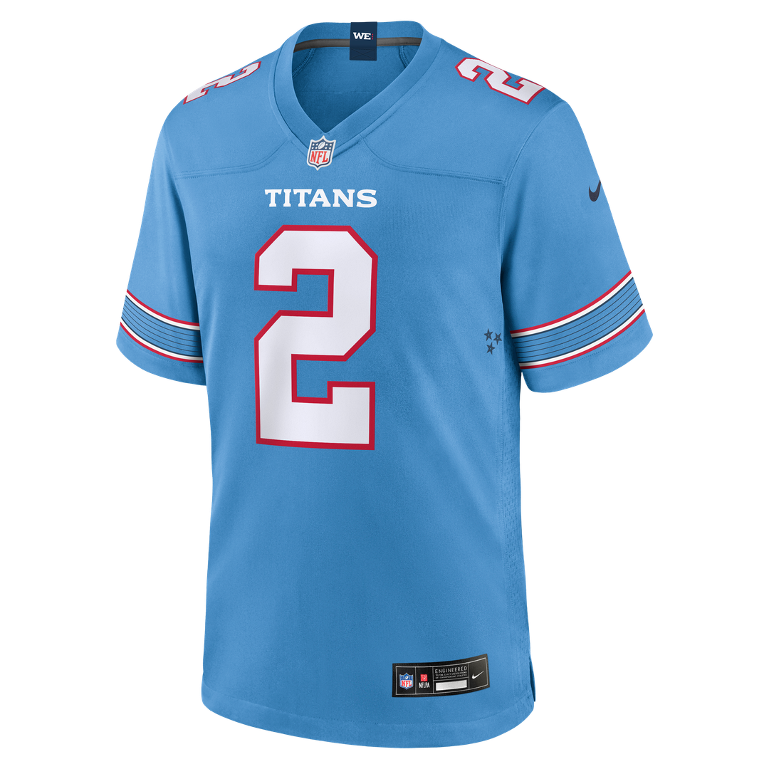 Tyjae Spears Tennessee Titans Nike Light Blue Game Jersey