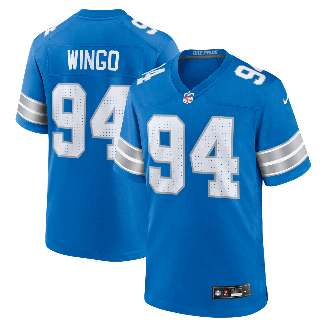 Mekhi Wingo Detroit Lions Nike Blue Team Game Jersey