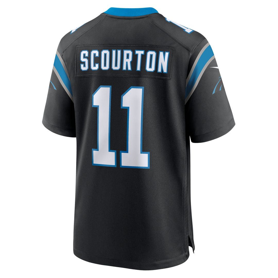 Nic Scourton Carolina Panthers Nike Black Team Game Jersey