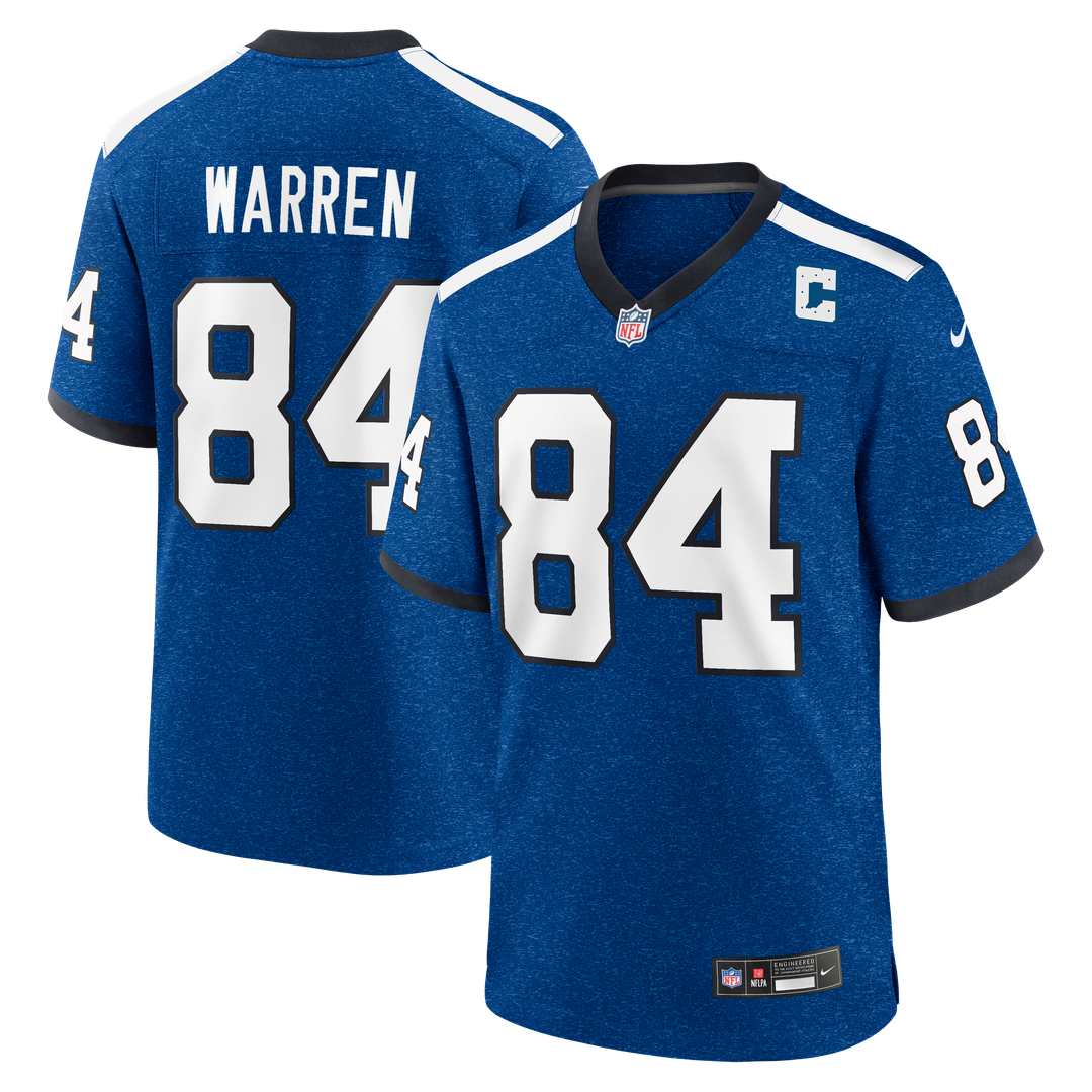 Tyler Warren Indianapolis Colts Nike Heather Royal Alternate 2 Indiana Nights Game Jersey