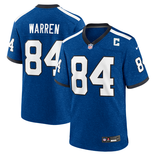 Tyler Warren Indianapolis Colts Nike Heather Royal Alternate 2 Indiana Nights Game Jersey