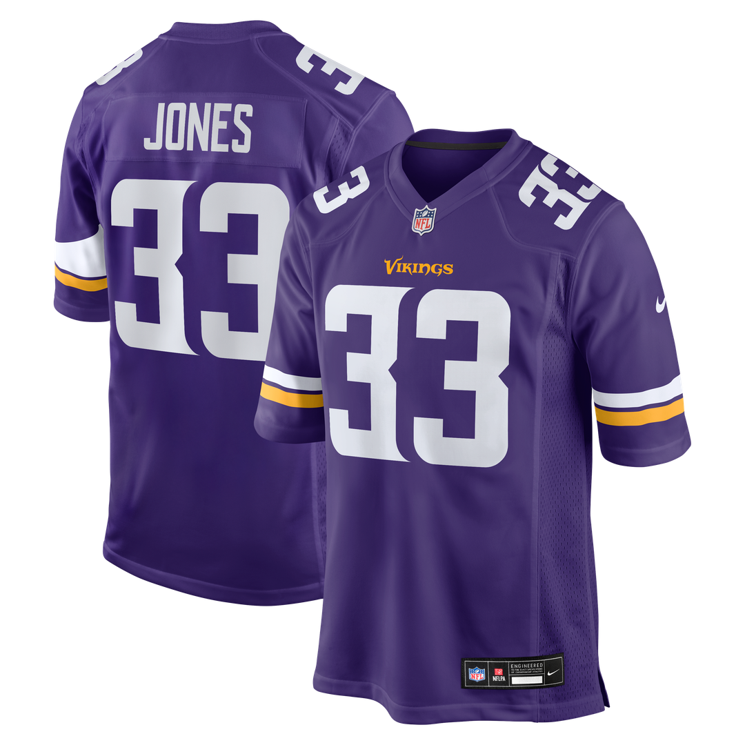 Aaron Jones Minnesota Vikings Nike Purple Game Player Jersey