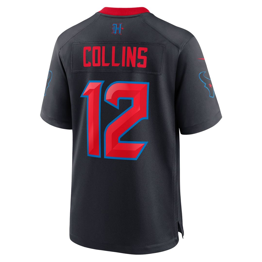 Nico Collins Houston Texans Nike Navy 2nd Alternate Game Jersey