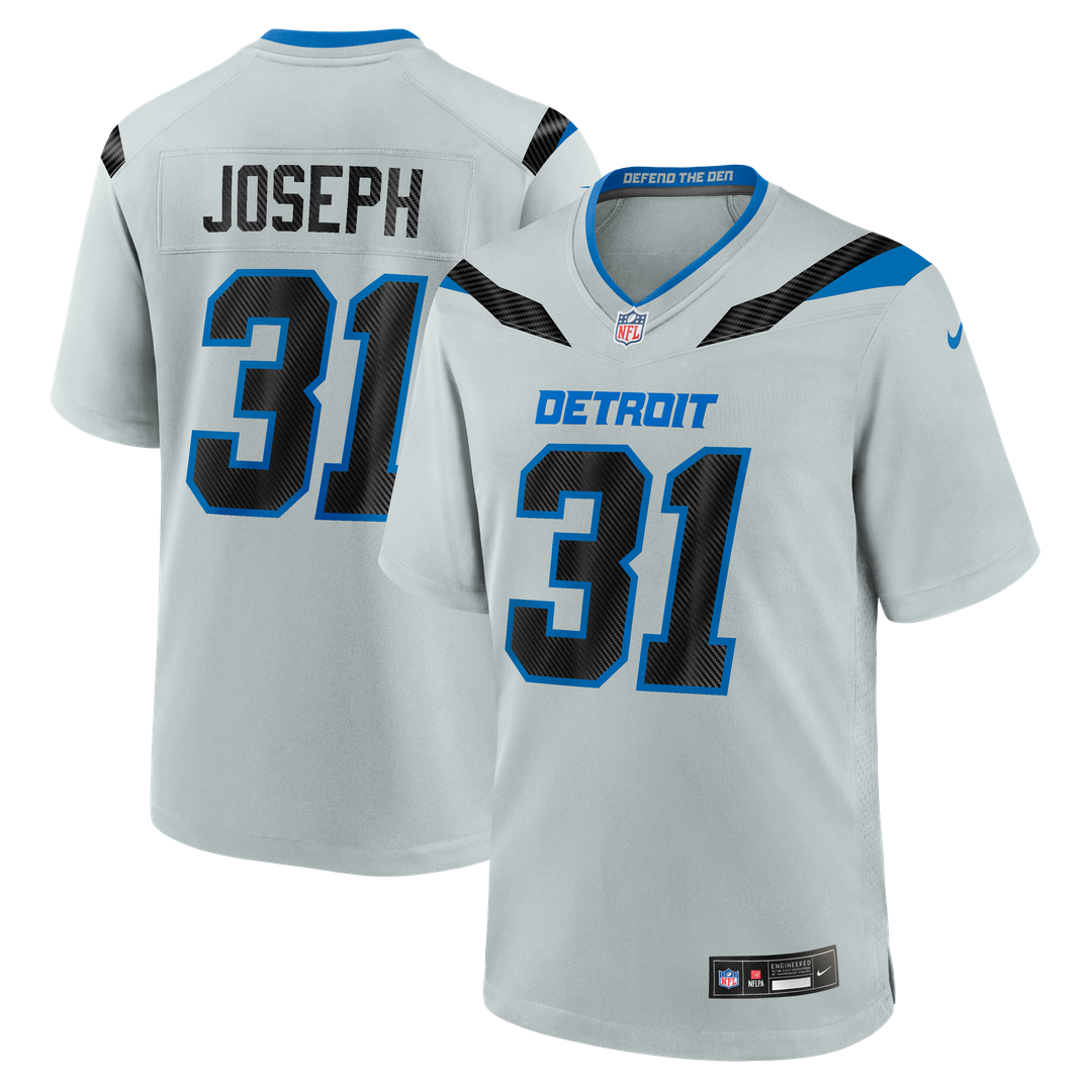 Kerby Joseph Detroit Lions Nike Silver 2026 Rivalries Collection Game Jersey