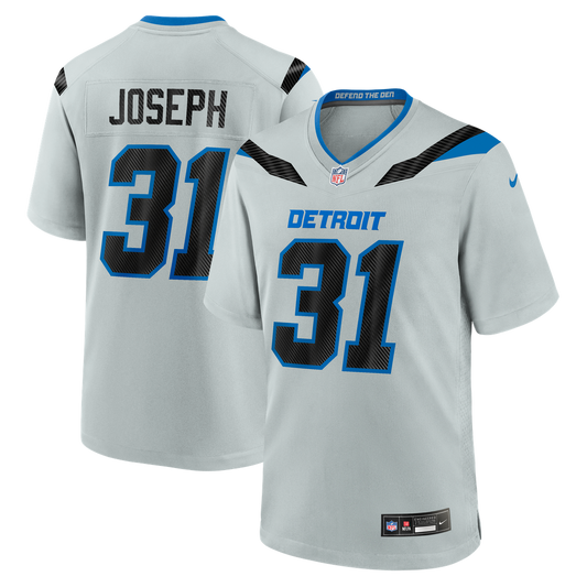 Kerby Joseph Detroit Lions Nike Silver 2026 Rivalries Collection Game Jersey
