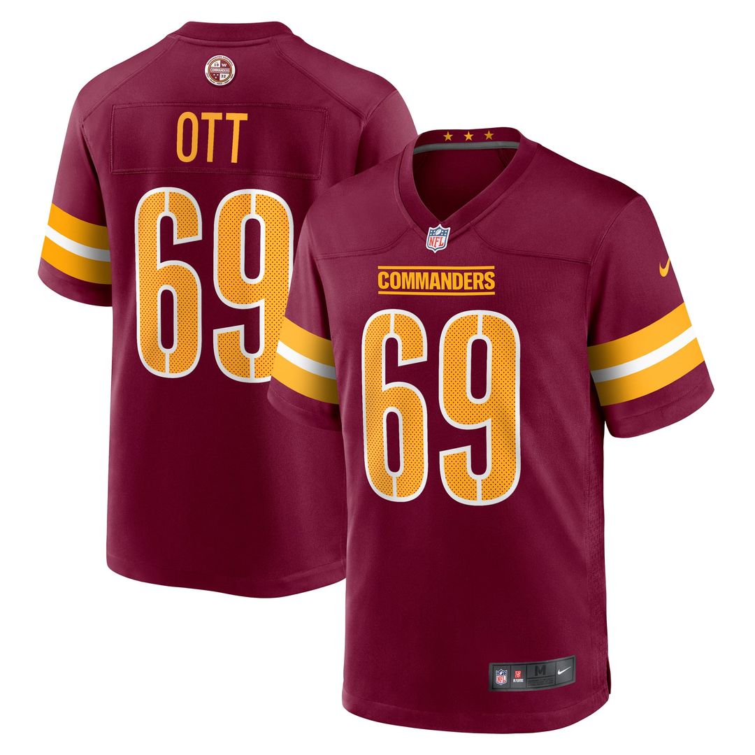 Tyler Ott Washington Commanders Nike Burgundy Game Jersey