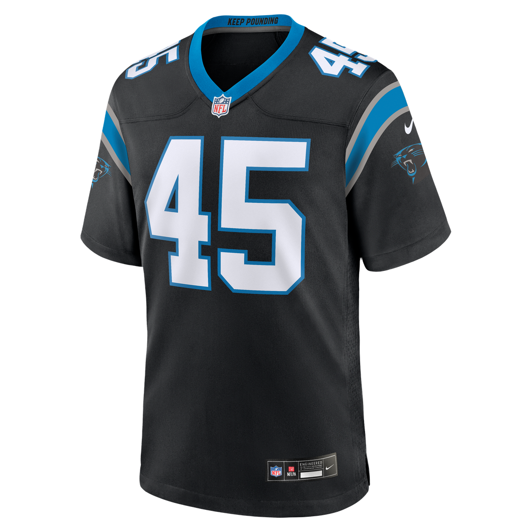 Maema Njongmeta Carolina Panthers Nike Black Game Jersey