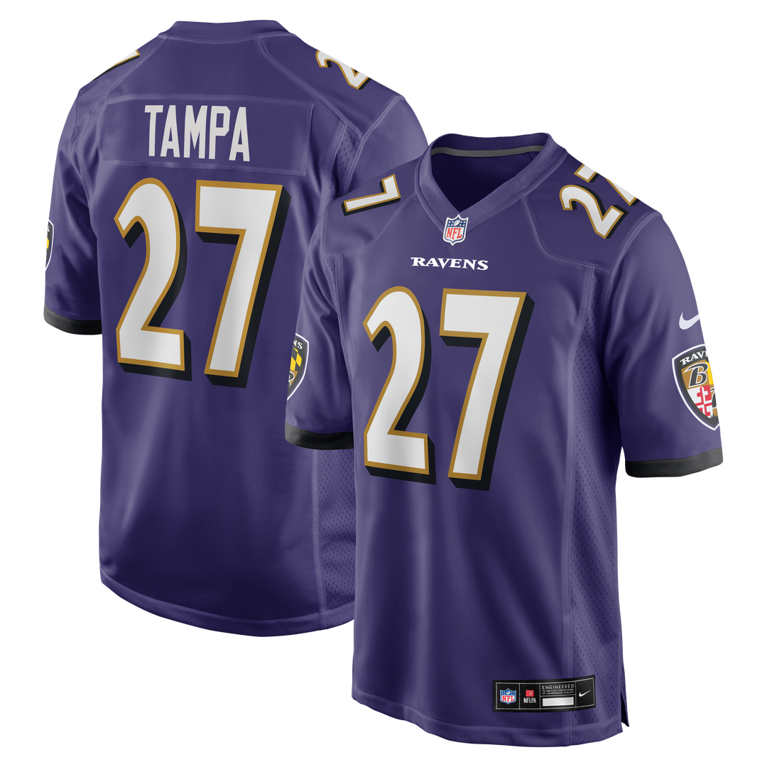 T.J. Tampa Baltimore Ravens Nike Purple Team Game Jersey