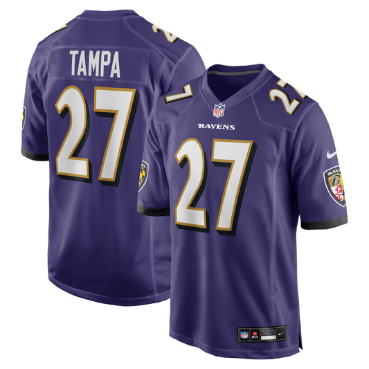 T.J. Tampa Baltimore Ravens Nike Purple Team Game Jersey