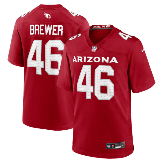 Aaron Brewer Arizona Cardinals Nike Cardinal Team Game Jersey