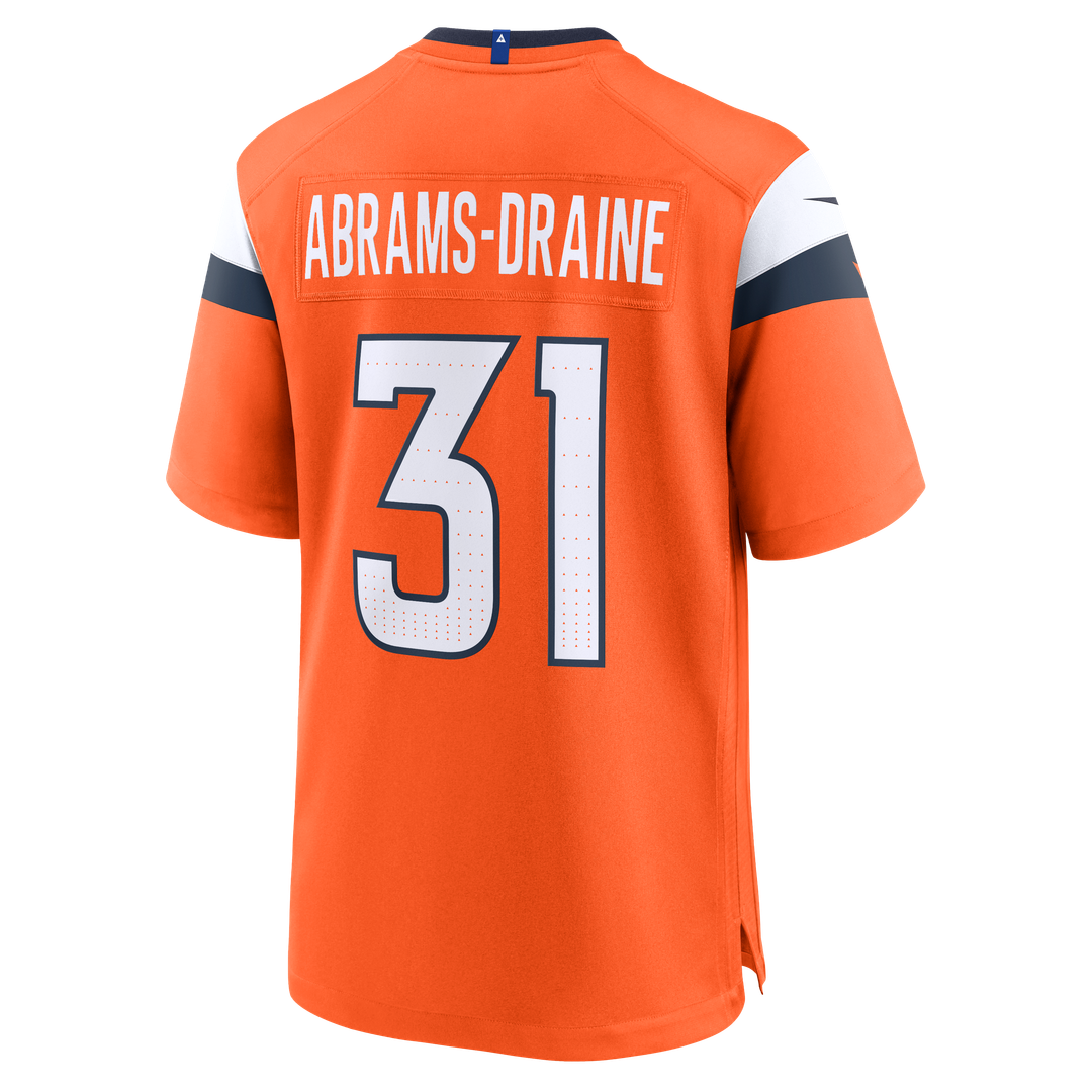 Kris Abrams-Draine Denver Broncos Nike Orange Team Game Jersey