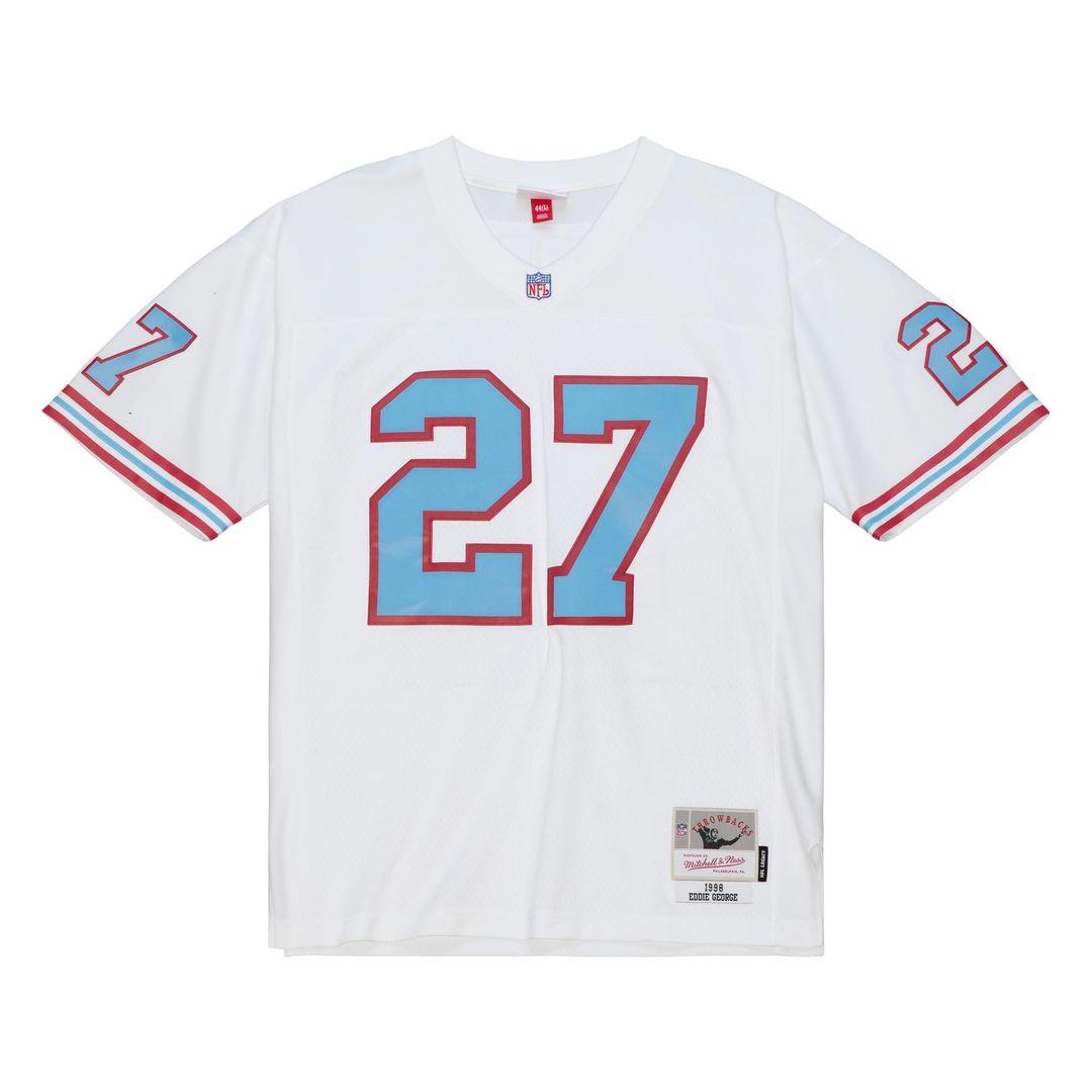 Eddie George Tennessee Oilers Mitchell & Ness White Legacy Replica Jersey