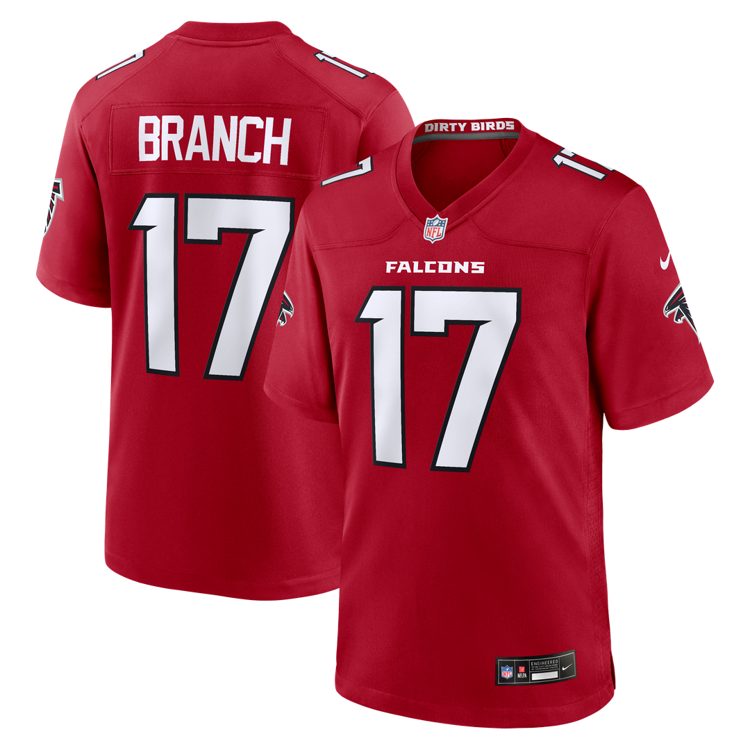 Zachariah Branch Atlanta Falcons Nike Red Team Game Jersey