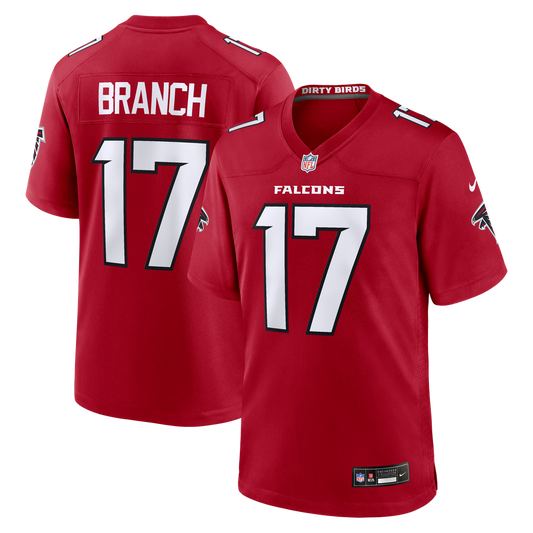 Zachariah Branch Atlanta Falcons Nike Red Team Game Jersey