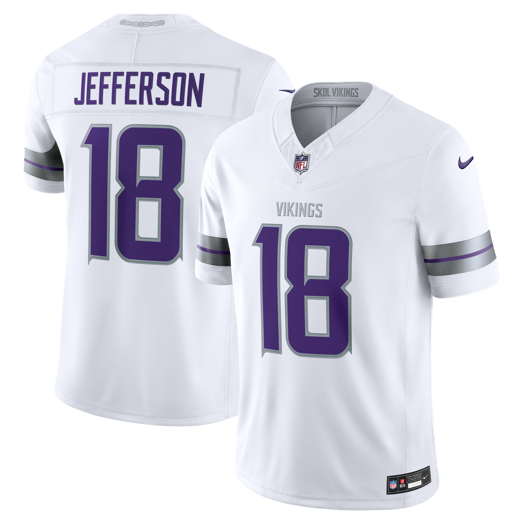 Justin Jefferson Minnesota Vikings Nike White Alternate Vapor F.U.S.E. Stitched Limited Jersey
