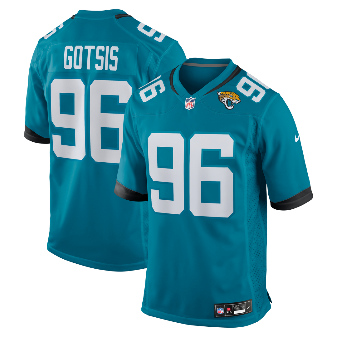 Adam Gotsis Jacksonville Jaguars Nike Teal Game Jersey