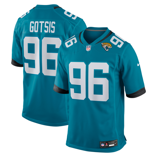 Adam Gotsis Jacksonville Jaguars Nike Teal Game Jersey