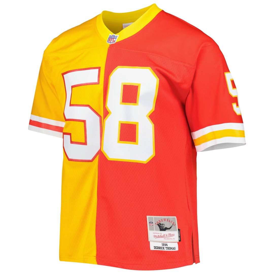 Derrick Thomas Kansas City Chiefs Mitchell & Ness Red/Gold 1994 Split Legacy Replica Jersey