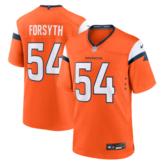 Alex Forsyth Denver Broncos Nike Orange Team Game Jersey