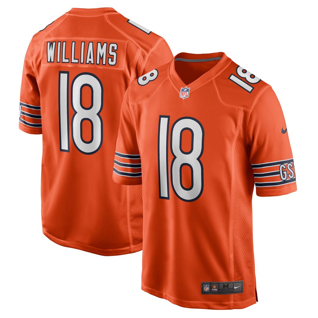 Caleb Williams Chicago Bears Nike Orange Alternate Player Game Jersey