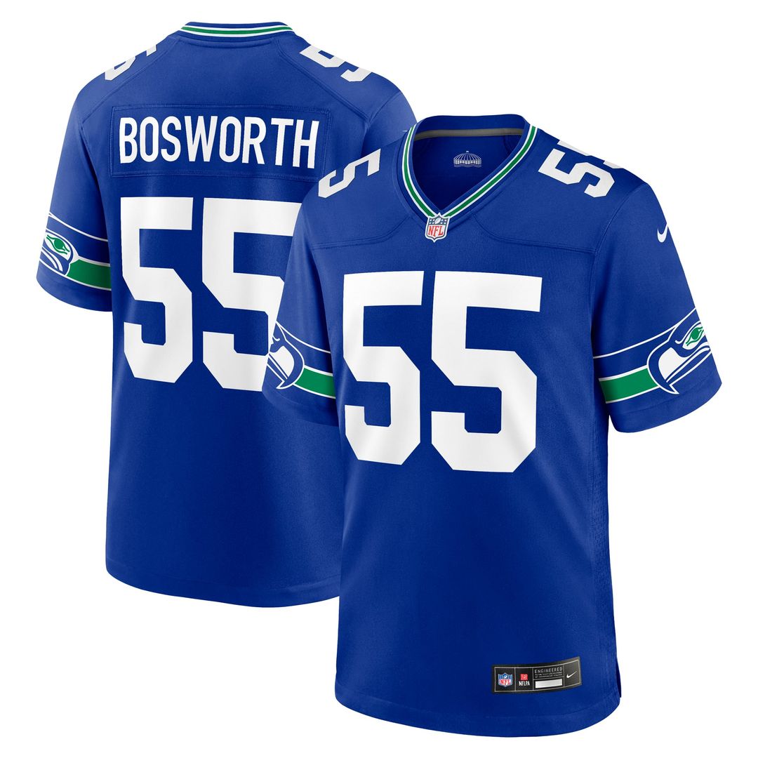 Brian Bosworth Seattle Seahawks Nike Royal Retired Player Alternate Game Jersey