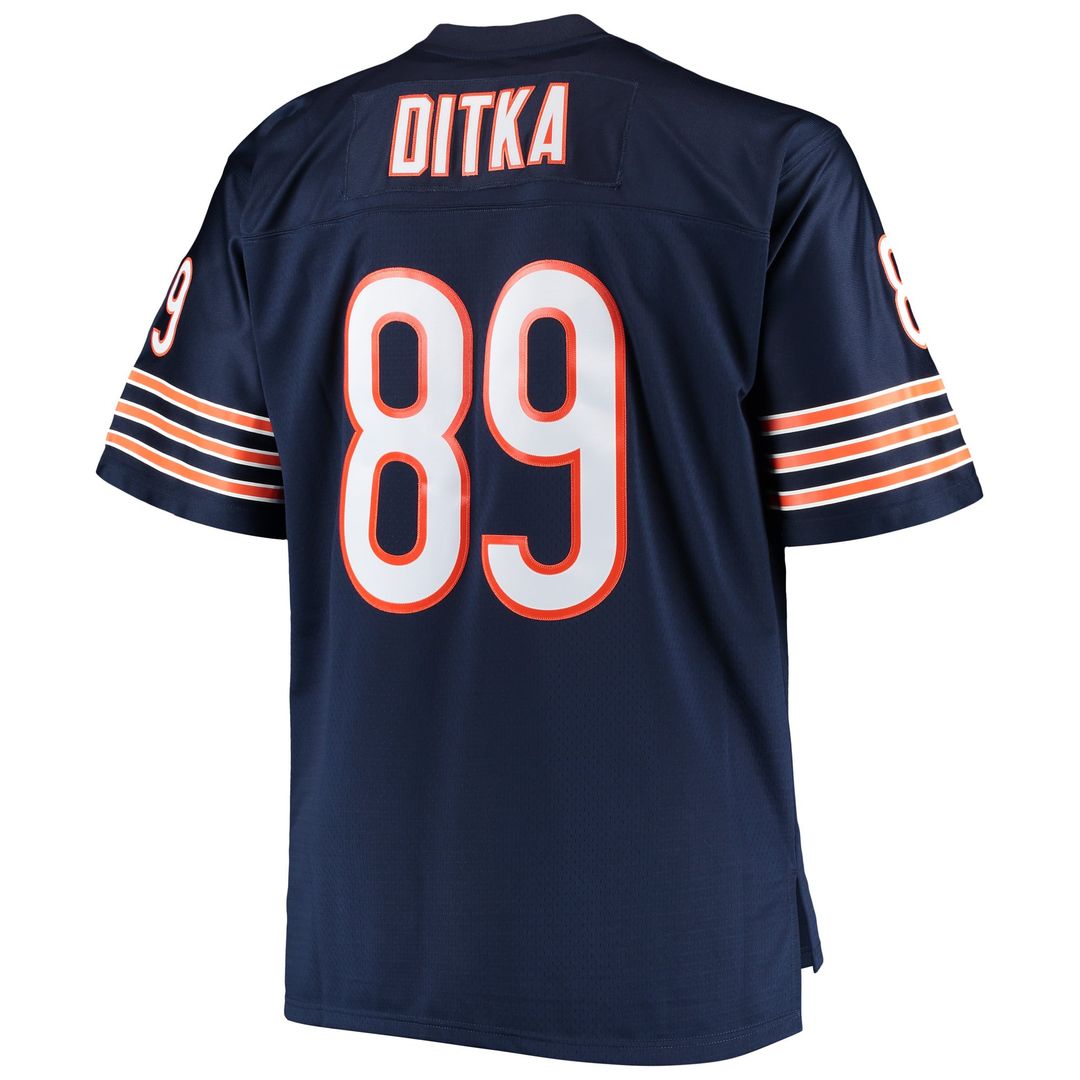 Mike Ditka Chicago Bears Mitchell & Ness Navy Big & Tall 1966 Retired Player Replica Jersey