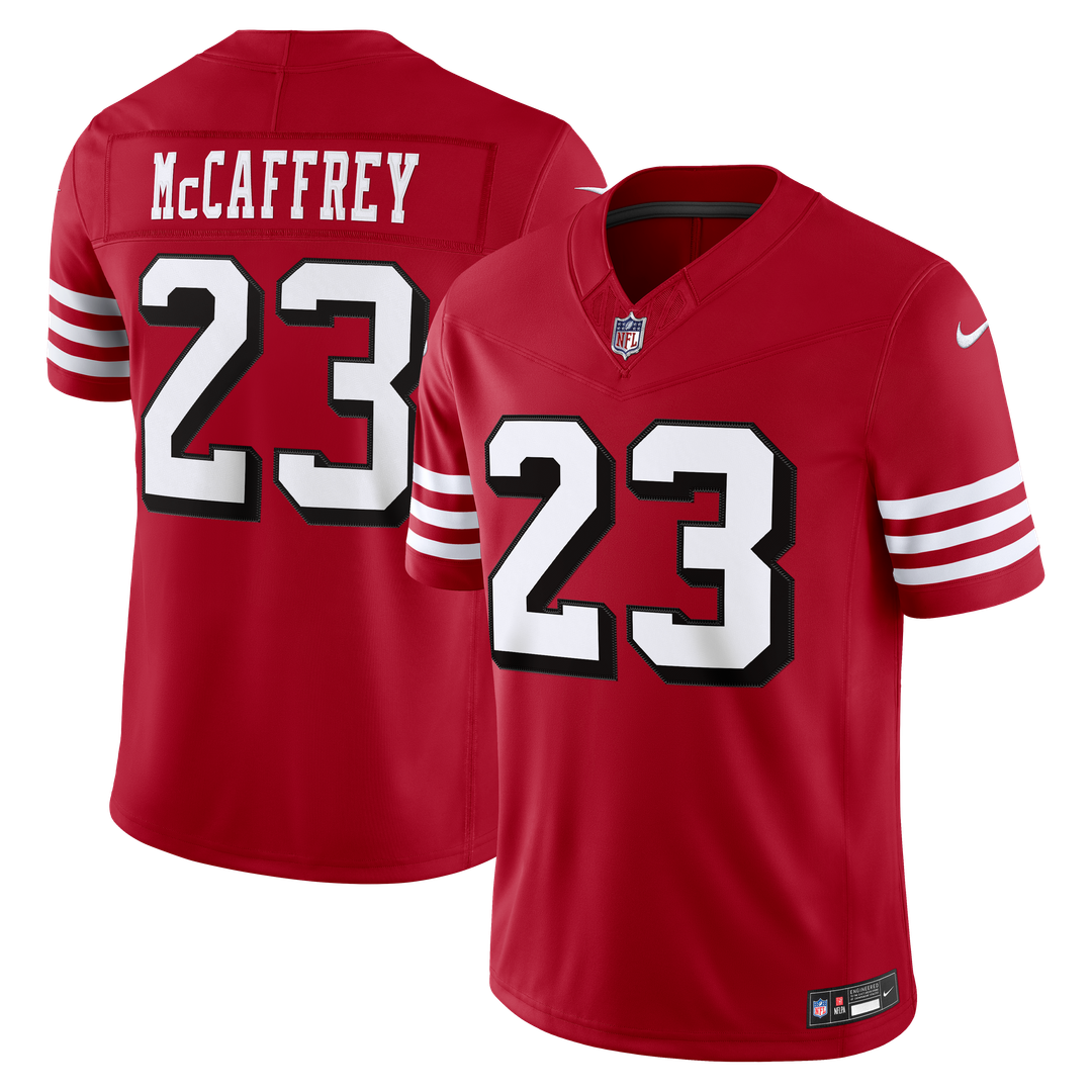 Christian McCaffrey San Francisco 49ers Nike Scarlet Alternate Vapor F.U.S.E. Stitched Limited Jersey
