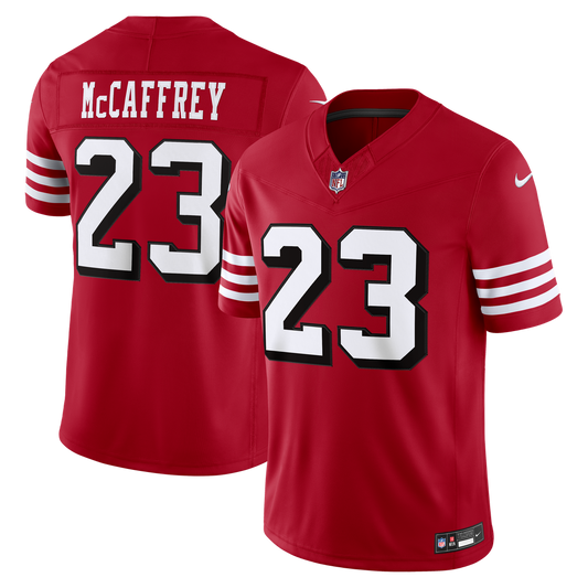 Christian McCaffrey San Francisco 49ers Nike Scarlet Alternate Vapor F.U.S.E. Stitched Limited Jersey