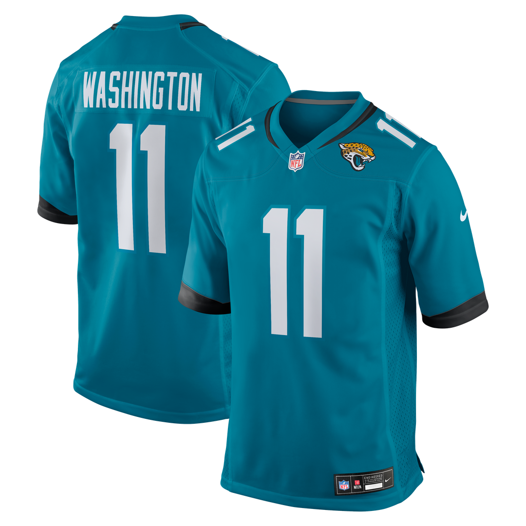 Parker Washington Jacksonville Jaguars Nike Teal Team Game Jersey