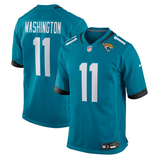 Parker Washington Jacksonville Jaguars Nike Teal Team Game Jersey