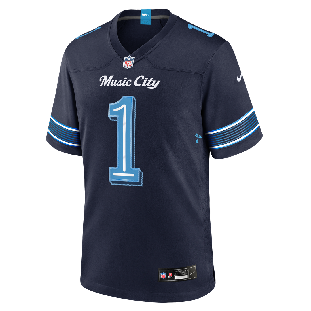 Cameron Ward Tennessee Titans Nike Navy 2026 Rivalries Collection Game Jersey