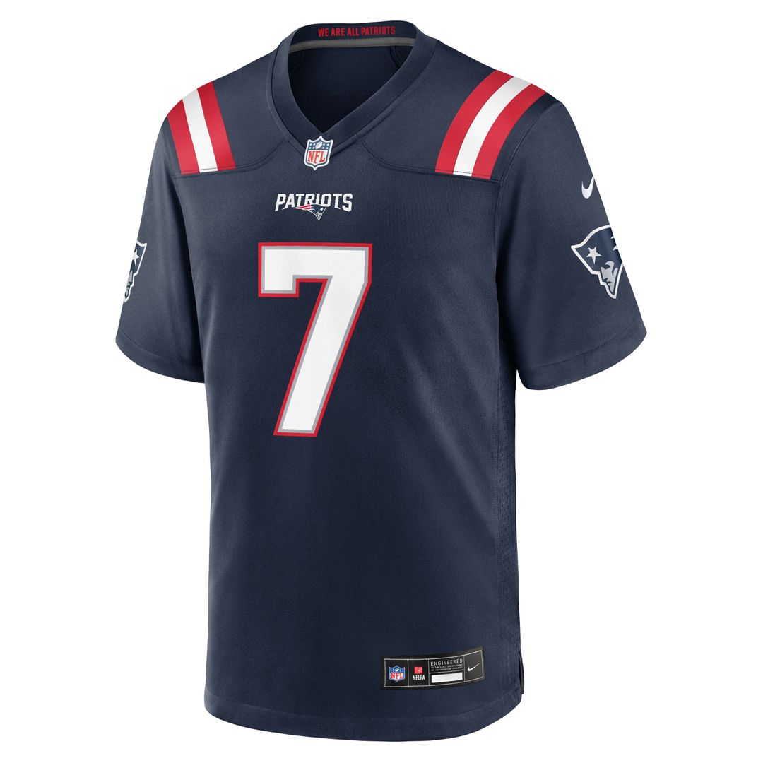 Carlton Davis New England Patriots Nike Navy Team Game Jersey