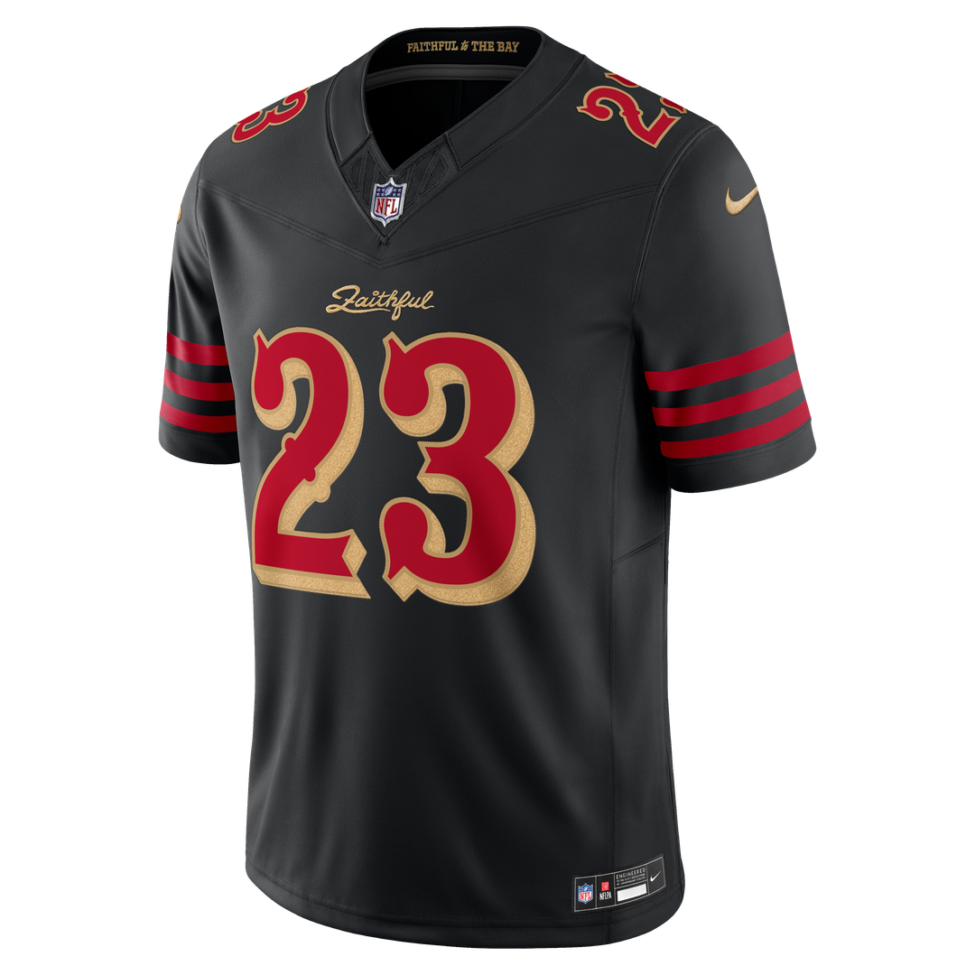 Christian McCaffrey San Francisco 49ers Nike Black Rivalries Collection Stitched Limited Jersey